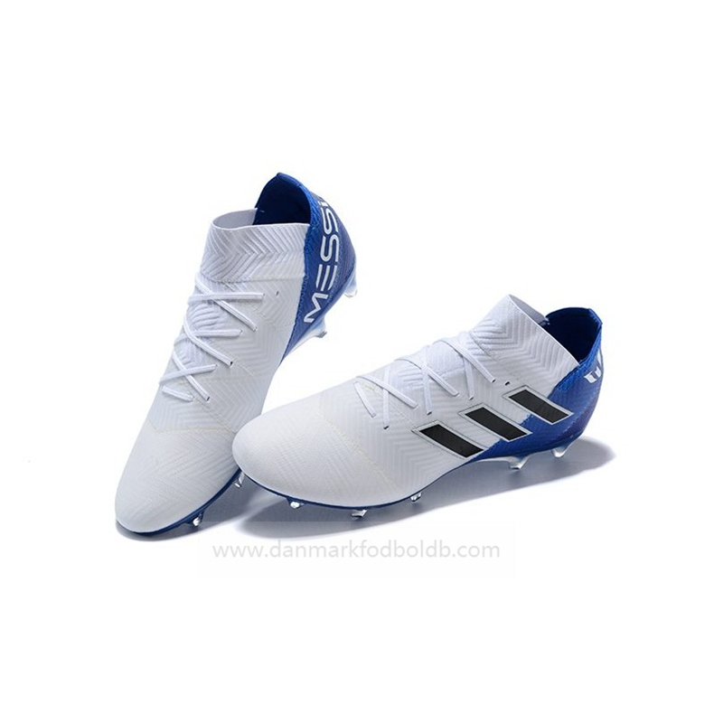 Adidas Nemeziz 18.1 FG Fodboldstøvler Herre – Hvid Blå